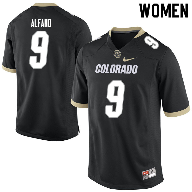 Women #9 Antonio Alfano Colorado Buffaloes College Football Jerseys Sale-Black